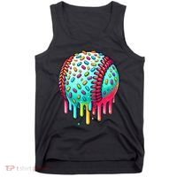 Ice Cream Drip Baseball Stuff Baseball Drip Tank Top thumb 0