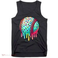 Ice Cream Drip Baseball Stuff Baseball Drip Tank Top thumb 0