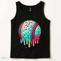 Ice Cream Drip Baseball Stuff Baseball Drip Tank Top thumb 2