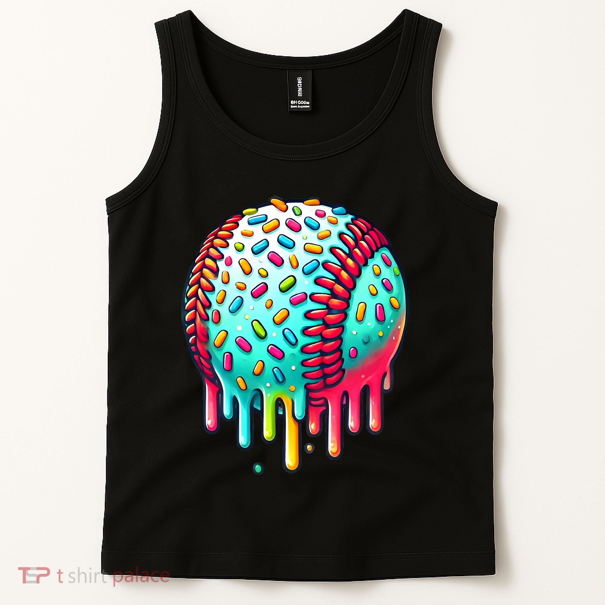 Ice Cream Drip Baseball Stuff Baseball Drip Tank Top
