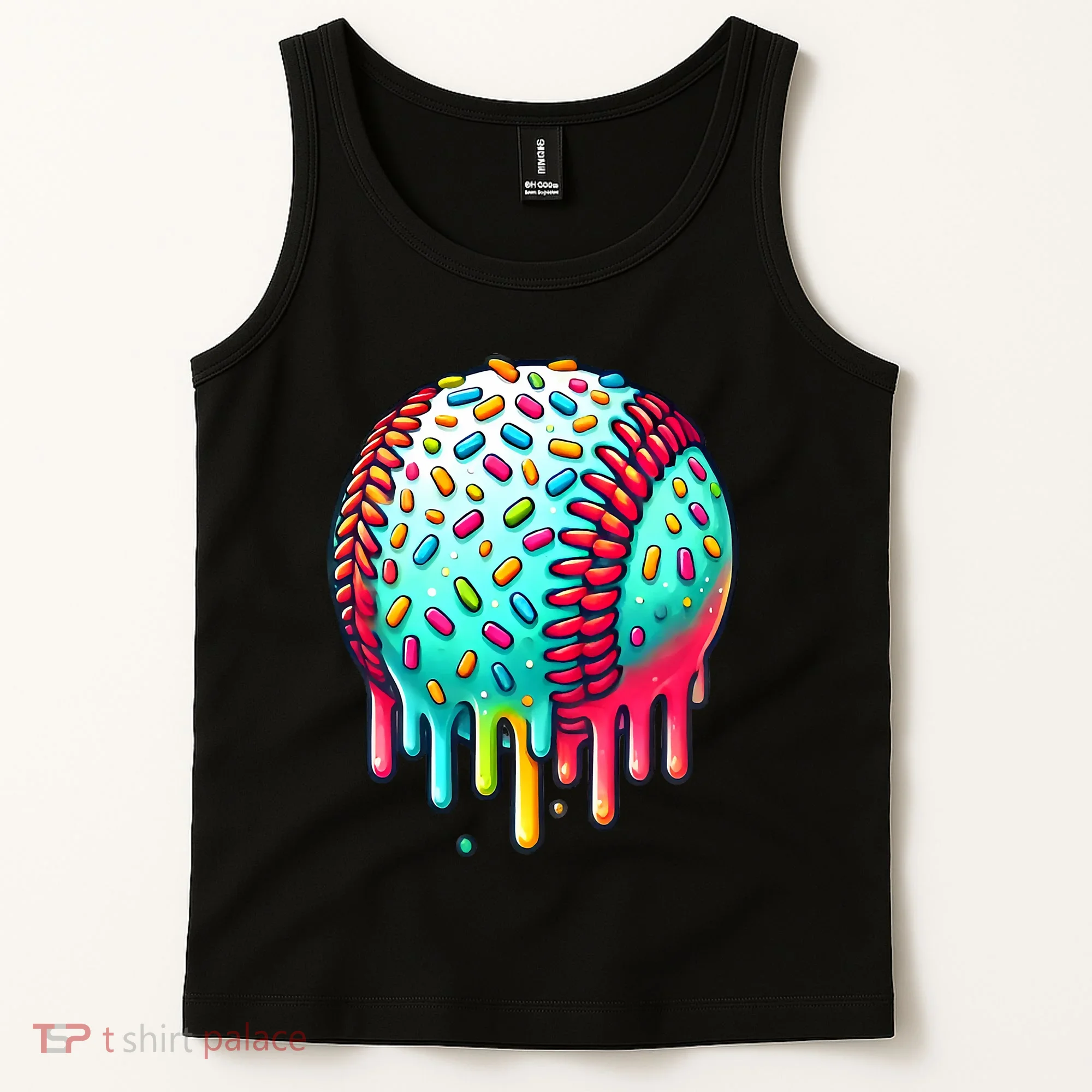 Ice Cream Drip Baseball Stuff Baseball Drip Tank Top