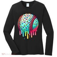 Ice Cream Drip Baseball Stuff Baseball Drip Women's Long Sleeve Shirt thumb 0