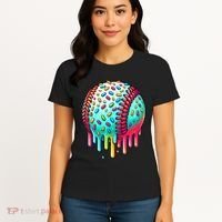 Ice Cream Drip Baseball Stuff Baseball Drip Women's T-Shirt thumb 4