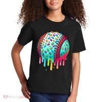 Ice Cream Drip Baseball Stuff Baseball Drip Kids T-Shirt thumb 2