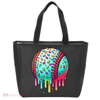 Ice Cream Drip Baseball Stuff Baseball Drip Tote Bag