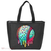 Ice Cream Drip Baseball Stuff Baseball Drip Tote Bag thumb 0