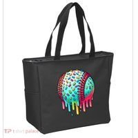 Ice Cream Drip Baseball Stuff Baseball Drip Tote Bag thumb 2