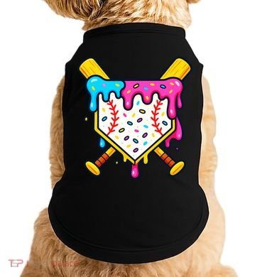 Ice Cream Drip Baseball Bat Home Plate Cool Doggie Tank