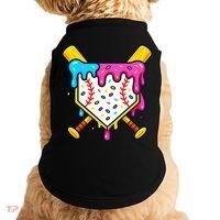 Ice Cream Drip Baseball Bat Home Plate Cool Doggie Tank thumb 0
