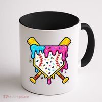 Ice Cream Drip Baseball Bat Home Plate Cool Coffee Mug thumb 1