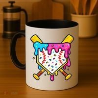 Ice Cream Drip Baseball Bat Home Plate Cool Coffee Mug thumb 4