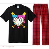 Ice Cream Drip Baseball Bat Home Plate Cool Pajama Set thumb 0