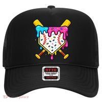Ice Cream Drip Baseball Bat Home Plate Cool Hat thumb 0