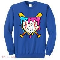 Ice Cream Drip Baseball Bat Home Plate Cool Sweatshirt thumb 0