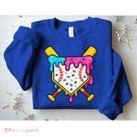 Ice Cream Drip Baseball Bat Home Plate Cool Sweatshirt thumb 2