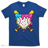 Ice Cream Drip Baseball Bat Home Plate Cool T-Shirt thumb 0