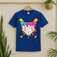 Ice Cream Drip Baseball Bat Home Plate Cool T-Shirt thumb 2