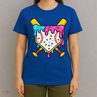 Ice Cream Drip Baseball Bat Home Plate Cool T-Shirt thumb 4