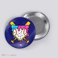 Ice Cream Drip Baseball Bat Home Plate Cool Button thumb 0