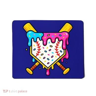 Ice Cream Drip Baseball Bat Home Plate Cool Mousepad