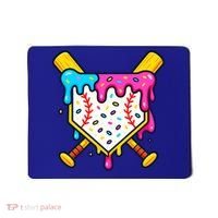 Ice Cream Drip Baseball Bat Home Plate Cool Mousepad thumb 0