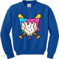 Ice Cream Drip Baseball Bat Home Plate Cool Kids Sweatshirt thumb 0