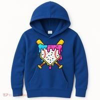 Ice Cream Drip Baseball Bat Home Plate Cool Kids Hoodie thumb 0