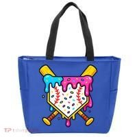 Ice Cream Drip Baseball Bat Home Plate Cool Tote Bag thumb 0