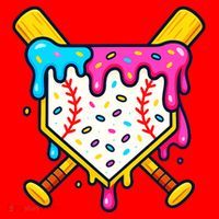 Ice Cream Drip Baseball Bat Home Plate Cool Santa Hat thumb 1