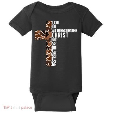 I Can Do All Things Through Christ Who Strengthens Me Baby Bodysuit