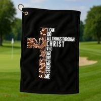 I Can Do All Things Through Christ Who Strengthens Me Golf Towel thumb 1