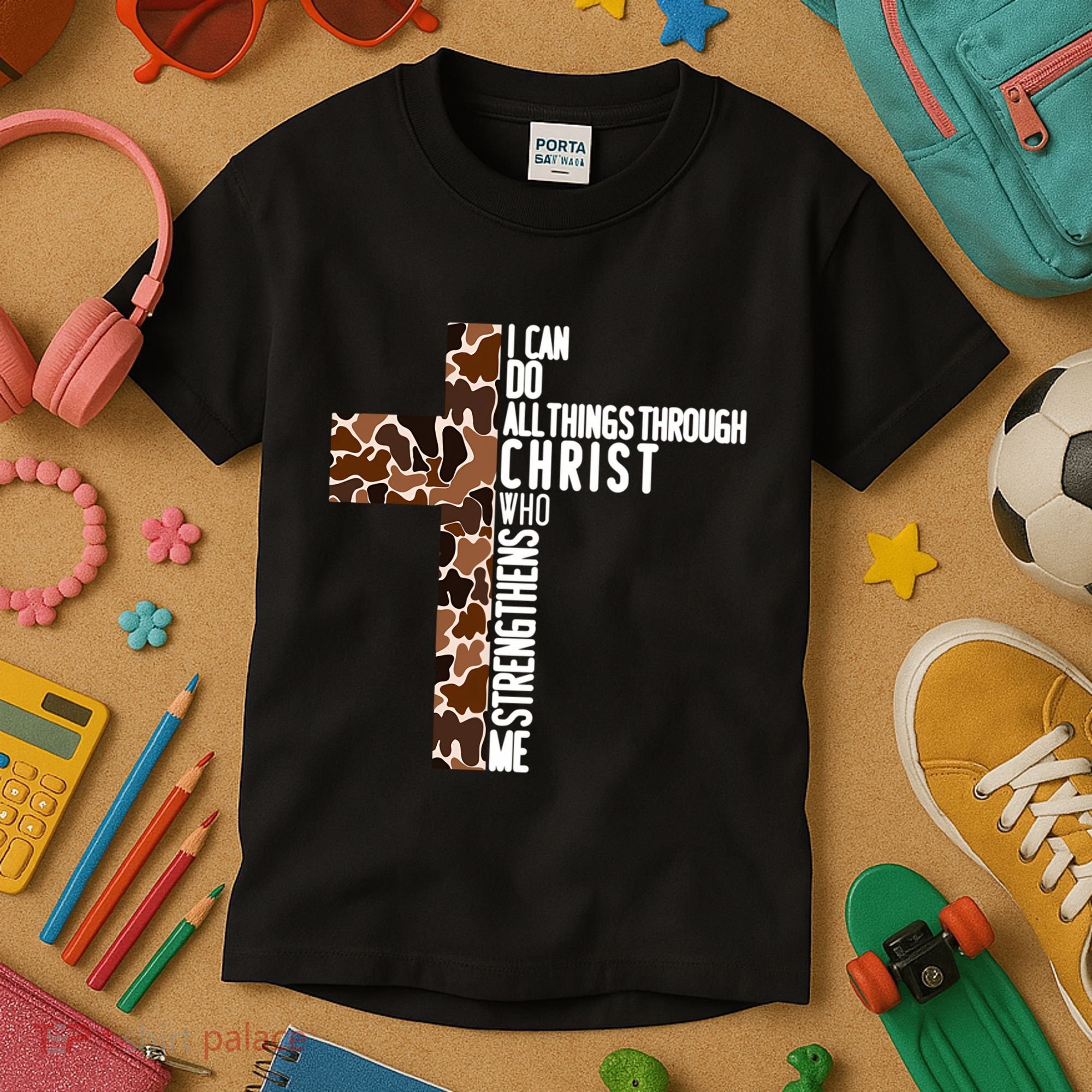 I Can Do All Things Through Christ Who Strengthens Me Kids T-Shirt