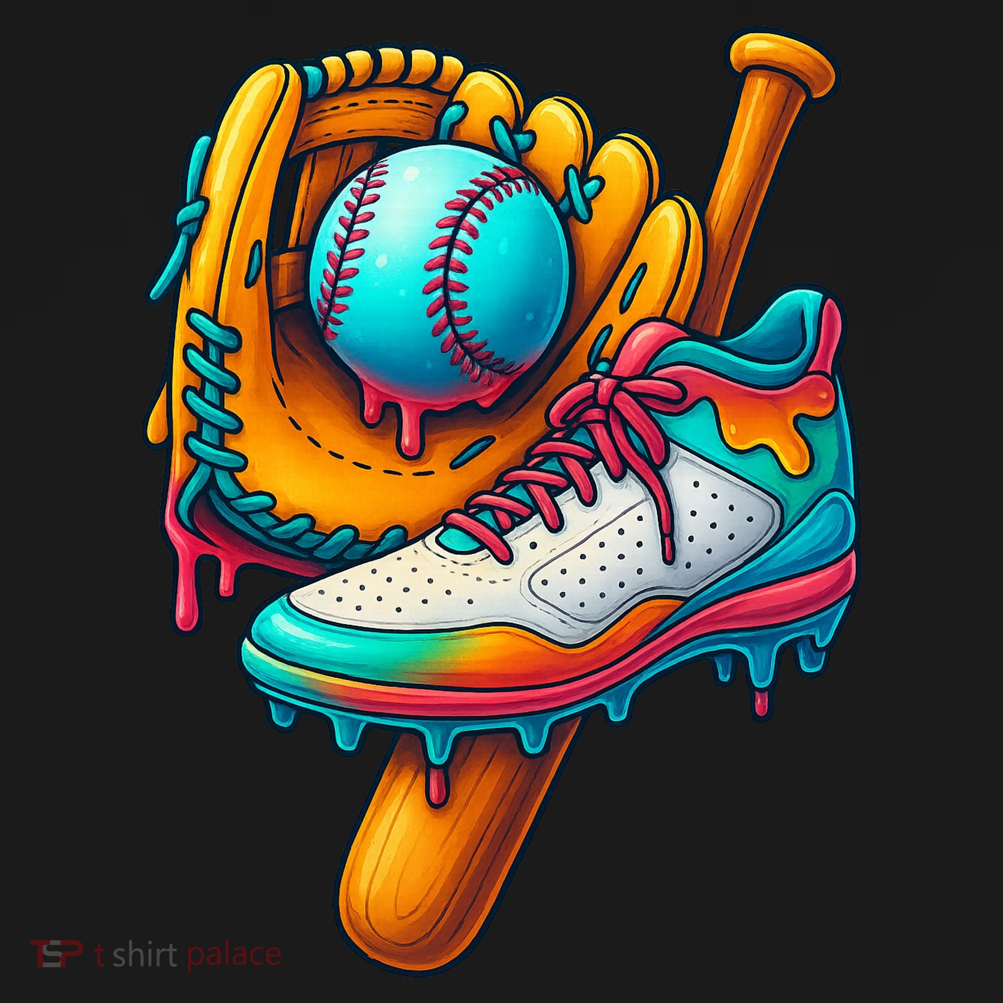 Ice Cream Shoes Drip Baseball Stuff Ornament