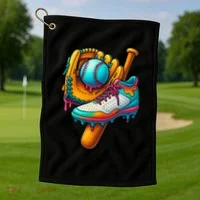 Ice Cream Shoes Drip Baseball Stuff Golf Towel thumb 1