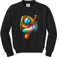 Ice Cream Shoes Drip Baseball Stuff Kids Sweatshirt thumb 0