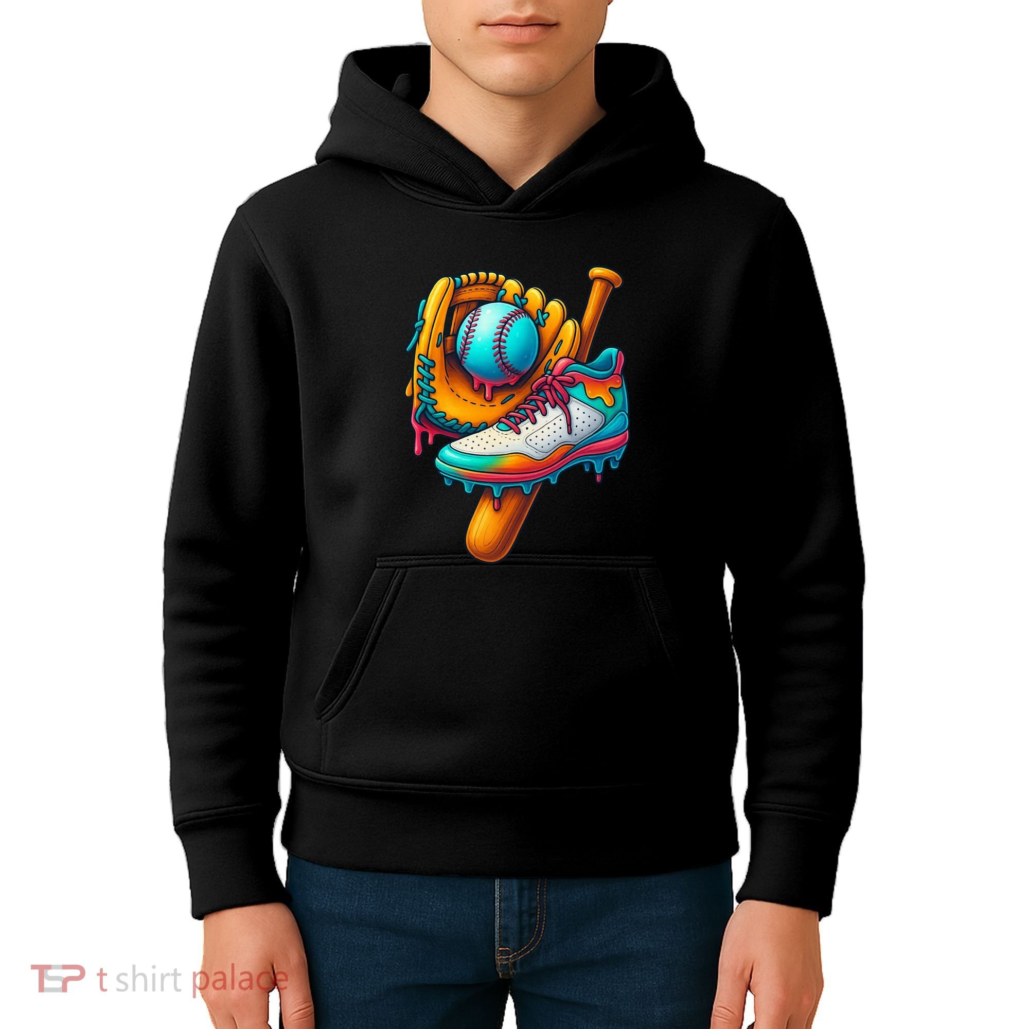 Ice Cream Shoes Drip Baseball Stuff Kids Hoodie