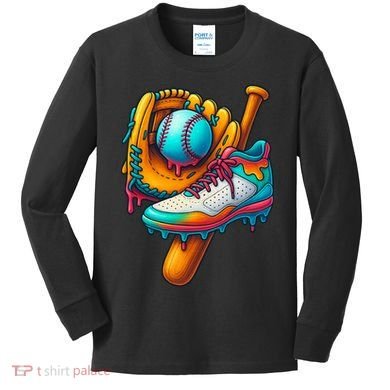 Ice Cream Shoes Drip Baseball Stuff Kids Long Sleeve Shirt