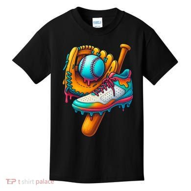 Ice Cream Shoes Drip Baseball Stuff Kids T-Shirt