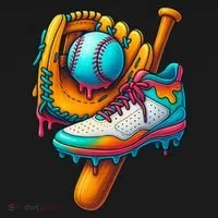 Ice Cream Shoes Drip Baseball Stuff Kids T-Shirt thumb 4