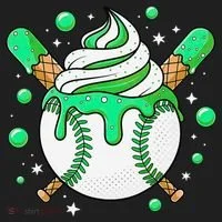 Ice Cream Drip Baseball Stuff Stuff Baseball Women's Sweatshirt thumb 2