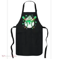 Ice Cream Drip Baseball Stuff Stuff Baseball Apron thumb 0