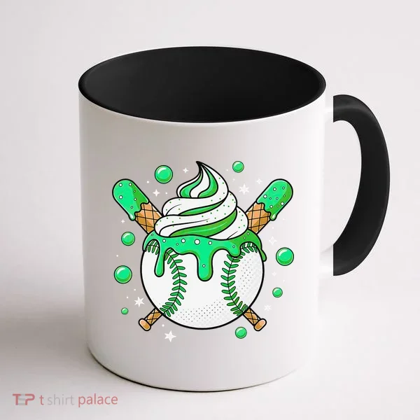 Ice Cream Drip Baseball Stuff Stuff Baseball Coffee Mug