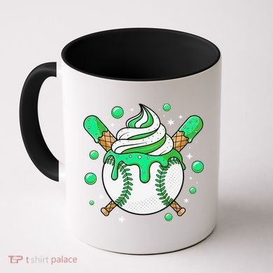 Ice Cream Drip Baseball Stuff Stuff Baseball Coffee Mug