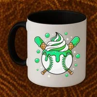 Ice Cream Drip Baseball Stuff Stuff Baseball Coffee Mug thumb 2