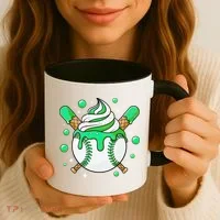 Ice Cream Drip Baseball Stuff Stuff Baseball Coffee Mug thumb 3