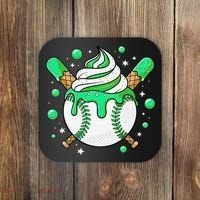 Ice Cream Drip Baseball Stuff Stuff Baseball Coaster thumb 0