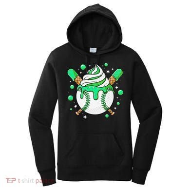 Ice Cream Drip Baseball Stuff Stuff Baseball Women's Hoodie