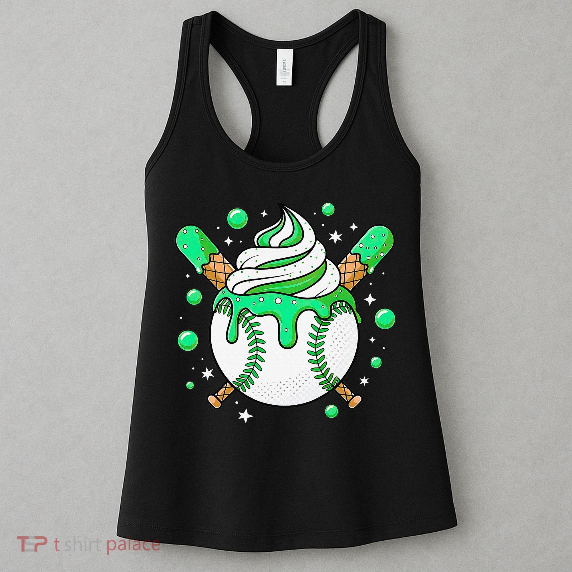 Ice Cream Drip Baseball Stuff Stuff Baseball Women's Tank Top
