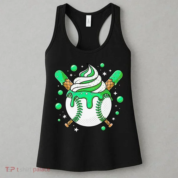 Ice Cream Drip Baseball Stuff Stuff Baseball Women's Tank Top