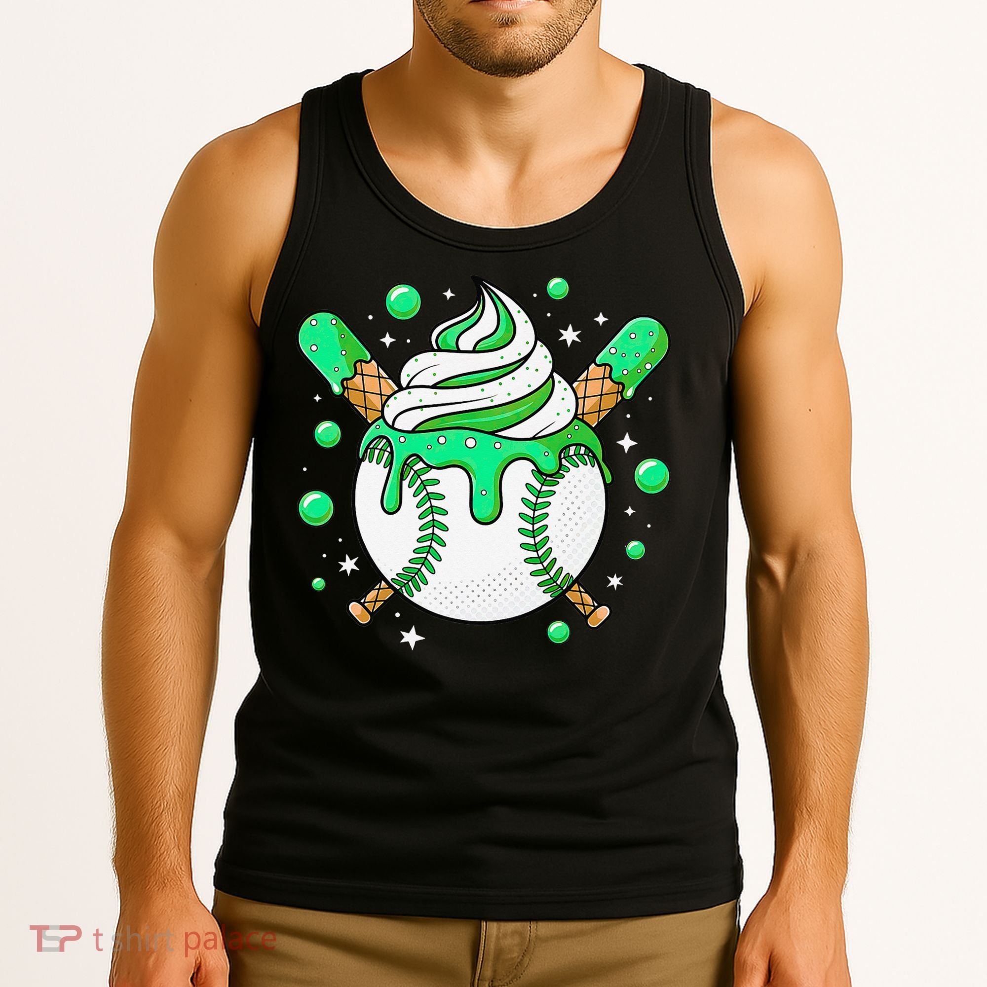 Ice Cream Drip Baseball Stuff Stuff Baseball Tank Top